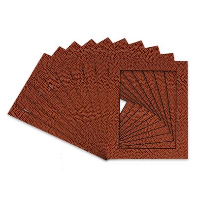 CountryArtHouse Football Texture Acid Free 22x28 Picture Frame Mats with White Core Bevel Cut for 20x24 Pictures - Fits 22x28 Frame - Pack of 25 Mats - with Bags & Backings