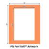 CountryArtHouse Orange Acid Free 16x20 Picture Frame Mats with White Core Bevel Cut for 11x17 Pictures - Fits 16x20 Frame - Pack of 10 Mats - with Bags & Backings view 2