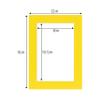CountryArtHouse Vibrant Yellow Acid Free 12x16 Picture Frame Mats with White Core Bevel Cut for 8.5x11 Pictures - Fits 12x16 Frame - Pack of 100 Mats view 3