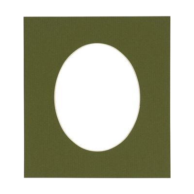 CountryArtHouse Dill Acid Free 6x7.5 Oval Picture Frame Mat with White Core Bevel Cut for 3x5 Pictures - Fits 6x7.5 Frame