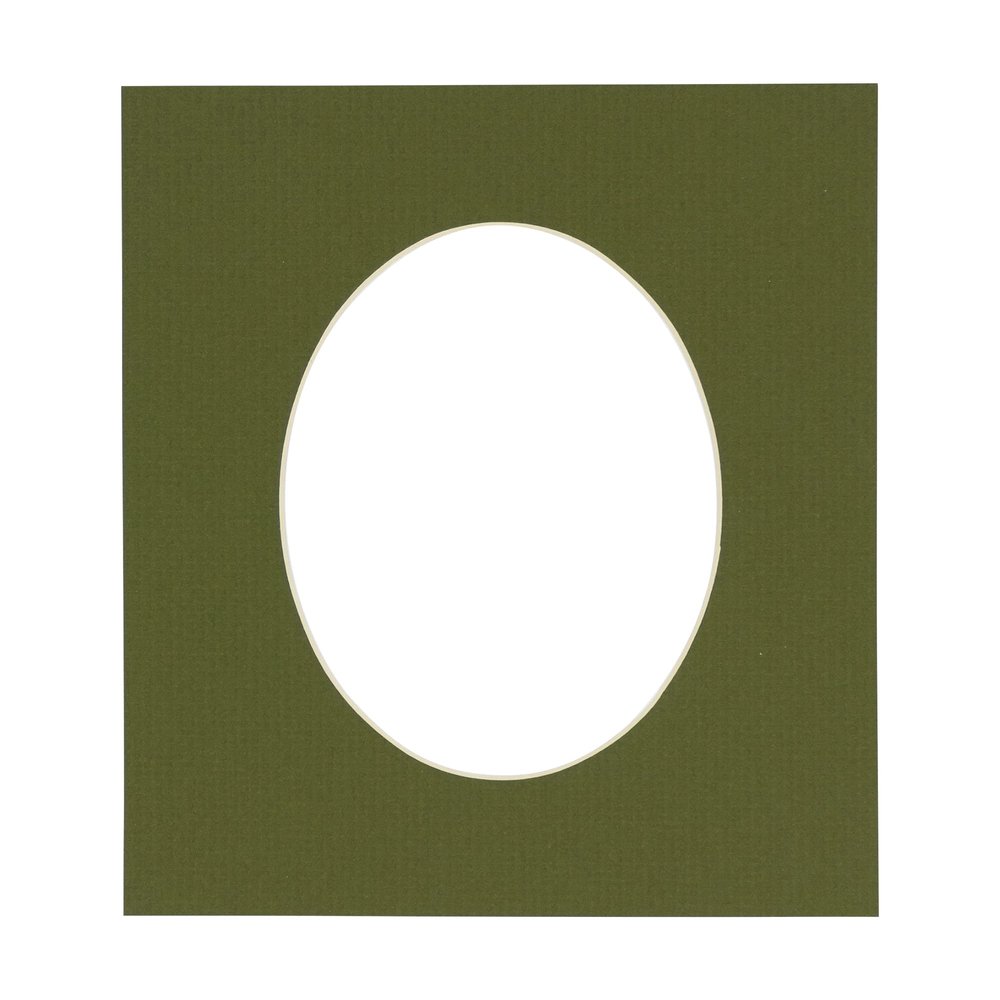 CountryArtHouse Dill Acid Free 6x7.5 Oval Picture Frame Mat with White Core Bevel Cut for 3x5 Pictures - Fits 6x7.5 Frame