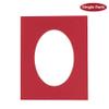 CountryArtHouse Deep Red Acid Free 6x7.5 Oval Picture Frame Mat with White Core Bevel Cut for 3x5 Pictures - Fits 6x7.5 Frame view 2