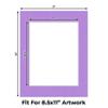 CountryArtHouse Light Purple Acid Free 11x14 Picture Frame Mats with White Core Bevel Cut for 8.5x11 Pictures - Fits 11x14 Frame - One Mat - with Bag & Backing view 2