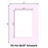 CountryArtHouse Soft Pink Acid Free 12x16 Picture Frame Mats with White Core Bevel Cut for 8x12 Pictures - Fits 12x16 Frame - One Mat - with Bag & Backing view 2