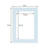 CountryArtHouse 11x14 Precut Picture Frame Mats, White Core Bevel Cut, Acid Free 4-Ply Mat Board Fits 8x10 Photos, Professional Photo Mat Inserts for Frames & Gallery Wall, Baby Blue, Pack of 100 view 3