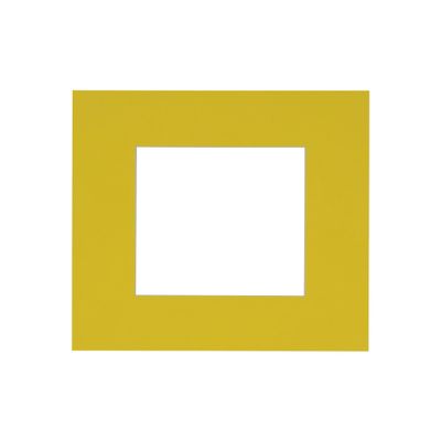 CountryArtHouse Vibrant Yellow Acid Free 7x7 Square Picture Frame Mat with White Core Bevel Cut for 5x5 Pictures - Fits 7x7 Frame