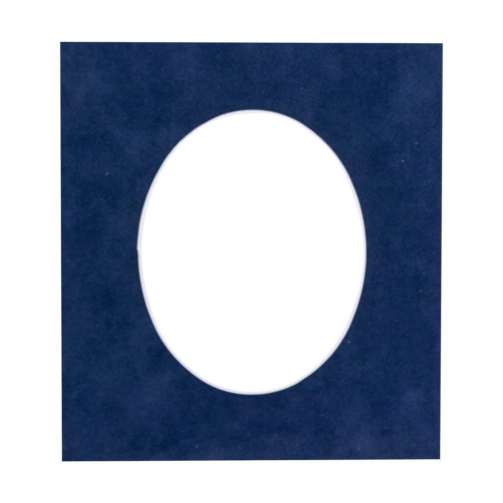CountryArtHouse Torrent Suede Acid Free 6x7.5 Oval Picture Frame Mat with White Core Bevel Cut for 3x5 Pictures - Fits 6x7.5 Frame
