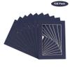 Navy Blue Acid Free 11x14 Picture Frame Mats with White Core Bevel Cut for 8x12 Pictures - Fits 11x14 Frame - Pack of 100 Mats - with Bags & Backings view 2