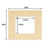 Tan Acid Free 16x16 Picture Frame Mats with White Core Bevel Cut for 12x12 Pictures - Fits 16x16 Frame - Pack of 25 Mats view 3