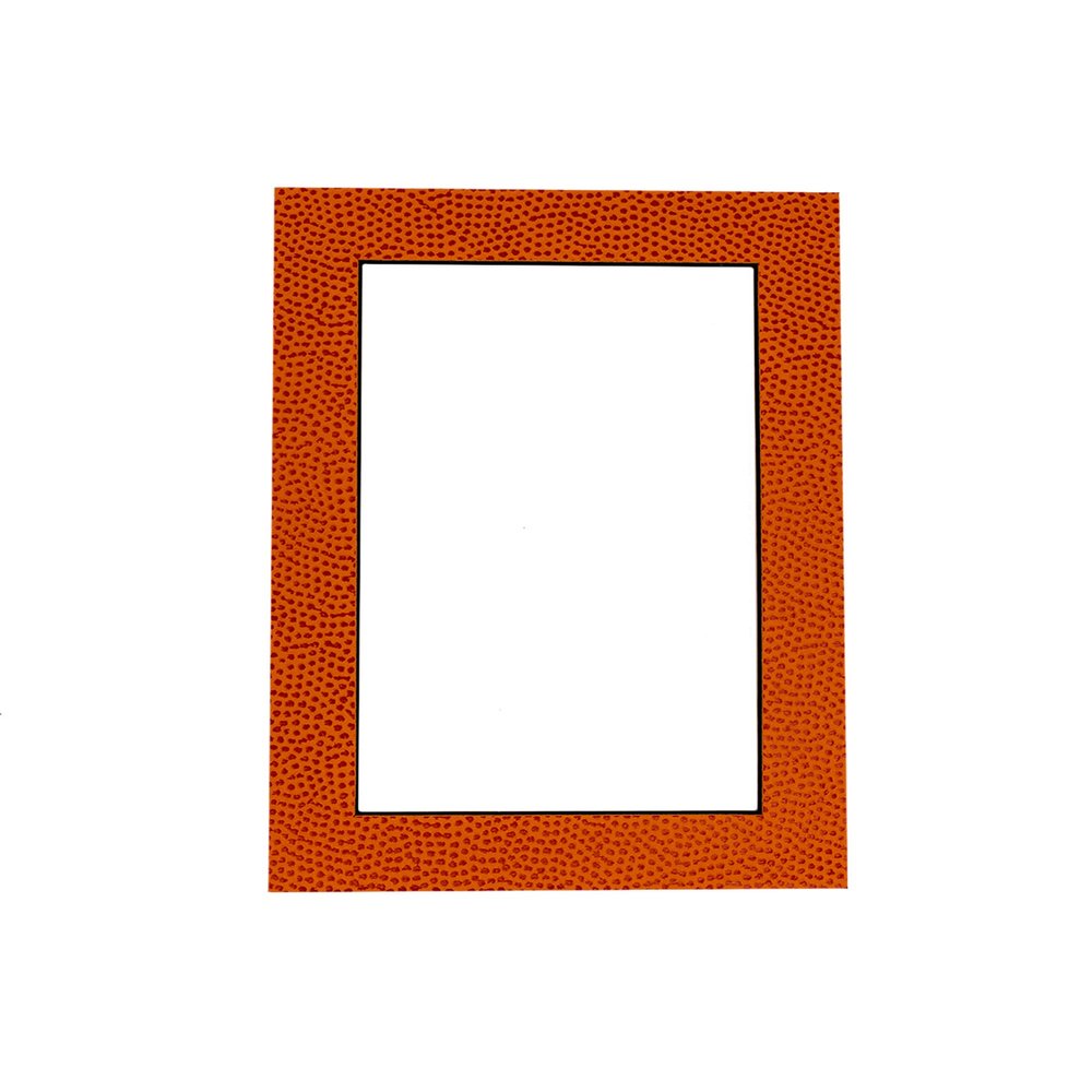 CountryArtHouse Basketball Texture Acid Free 8.5x11 Picture Frame Mats with White Core Bevel Cut for 5x7 Pictures - Fits 8.5x11 Frame - One Mat