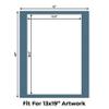 Steel Blue Acid Free 16x20 Picture Frame Mats with White Core Bevel Cut for 13x19 Pictures - Fits 16x20 Frame - Pack of 10 Mats view 2