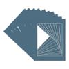Steel Blue Acid Free 16x20 Picture Frame Mats with White Core Bevel Cut for 13x19 Pictures - Fits 16x20 Frame - Pack of 10 Mats view 3