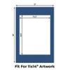 CountryArtHouse Bottle Blue Acid Free 13x19 Picture Frame Mats with White Core Bevel Cut for 11x14 Pictures - Fits 13x19 Frame - One Mat view 2