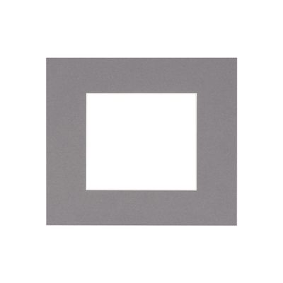 CountryArtHouse Charcoal Acid Free 7x7 Square Picture Frame Mat with White Core Bevel Cut for 5x5 Pictures - Fits 7x7 Frame