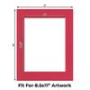 CountryArtHouse Deep Red Acid Free 11x14 Picture Frame Mats with White Core Bevel Cut for 8.5x11 Pictures - Fits 11x14 Frame - Pack of 10 Mats - with Bags & Backings view 2