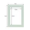 CountryArtHouse Honeydew Acid Free 11x14 Picture Frame Mats with White Core Bevel Cut for 8x10 Pictures - Fits 11x14 Frame - Pack of 25 Mats - with Bags & Backings view 3