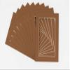 Aged Oak Acid Free 12x16 Picture Frame Mats with White Core Bevel Cut for 8.5x11 Pictures - Fits 12x16 Frame - Pack of 100 Mats view 1
