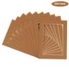 Aged Oak Acid Free 12x16 Picture Frame Mats with White Core Bevel Cut for 8.5x11 Pictures - Fits 12x16 Frame - Pack of 100 Mats view 2