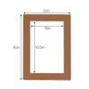Aged Oak Acid Free 12x16 Picture Frame Mats with White Core Bevel Cut for 8.5x11 Pictures - Fits 12x16 Frame - Pack of 100 Mats view 3