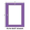 CountryArtHouse Purple Acid Free 11x14 Picture Frame Mats with White Core Bevel Cut for 8x12 Pictures - Fits 11x14 Frame - Pack of 25 Mats - with Bags & Backings view 2