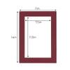 Maroon Acid Free 11x14 Picture Frame Mats with White Core Bevel Cut for 8x12 Pictures - Fits 11x14 Frame - Pack of 100 Mats - with Bags & Backings view 3