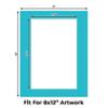 CountryArtHouse Aquamarine Acid Free 11x14 Picture Frame Mats with White Core Bevel Cut for 8x12 Pictures - Fits 11x14 Frame - Pack of 10 Mats view 2