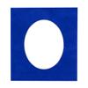 CountryArtHouse Royal Blue Suede Acid Free 6x7.5 Oval Picture Frame Mat with White Core Bevel Cut for 3x5 Pictures - Fits 6x7.5 Frame view 1