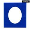 CountryArtHouse Royal Blue Suede Acid Free 6x7.5 Oval Picture Frame Mat with White Core Bevel Cut for 3x5 Pictures - Fits 6x7.5 Frame view 2