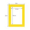 CountryArtHouse Vibrant Yellow Acid Free 16x20 Picture Frame Mats with White Core Bevel Cut for 13x19 Pictures - Fits 16x20 Frame - Pack of 100 Mats view 3