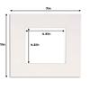 CountryArtHouse Purple Acid Free 7x7 Square Picture Frame Mat with White Core Bevel Cut for 5x5 Pictures - Fits 7x7 Frame view 3