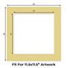 CountryArtHouse Soft Yellow Acid Free 16x16 Picture Frame Mats with White Core Bevel Cut for 12x12 Pictures - Fits 16x16 Frame - Pack of 25 Mats - with Bags & Backings view 2