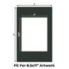 CountryArtHouse Textured Black Acid Free 11x17 Picture Frame Mats with White Core Bevel Cut for 8.5x11 Pictures - Fits 11x17 Frame - One Mat view 2
