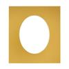 Metallic Gold Acid Free 6x7.5 Oval Picture Frame Mat with White Core Bevel Cut for 3x5 Pictures - Fits 6x7.5 Frame view 1