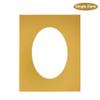 Metallic Gold Acid Free 6x7.5 Oval Picture Frame Mat with White Core Bevel Cut for 3x5 Pictures - Fits 6x7.5 Frame view 2