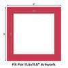 CountryArtHouse Deep Red Acid Free 16x16 Picture Frame Mats with White Core Bevel Cut for 12x12 Pictures - Fits 16x16 Frame - Pack of 25 Mats - with Bags & Backings view 2