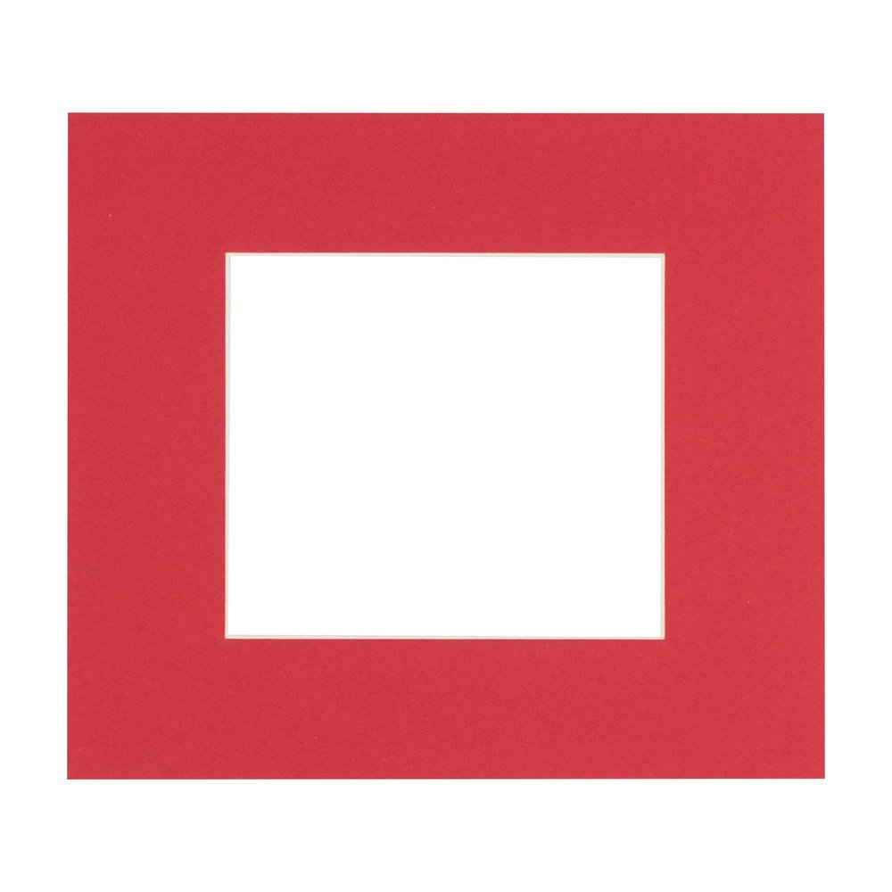 CountryArtHouse Cardinal Acid Free 7x7 Square Picture Frame Mat with White Core Bevel Cut for 5x5 Pictures - Fits 7x7 Frame