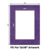 CountryArtHouse Crocus Suede Acid Free 18x24 Picture Frame Mats with White Core Bevel Cut for 12x18 Pictures - Fits 18x24 Frame - One Mat - With Bag & Backing view 2