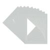 Grey Acid Free 11x14 Picture Frame Mats with White Core Bevel Cut for 8x12 Pictures - Fits 11x14 Frame - Pack of 10 Mats - with Bags & Backings view 3