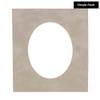 CountryArtHouse Smoke Suede Acid Free 6x7.5 Oval Picture Frame Mat with White Core Bevel Cut for 3x5 Pictures - Fits 6x7.5 Frame view 2