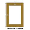 CountryArtHouse Metallic Gold Acid Free 5x7 Picture Frame Mats with White Core Bevel Cut for 4x6 Pictures - Fits 5x7 Frame - One Mat view 2