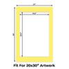 CountryArtHouse Vibrant Yellow Acid Free 24x36 Picture Frame Mats with White Core Bevel Cut for 20x30 Pictures - Fits 24x36 Frame - Pack of 25 Mats - With Bags & Backings view 2