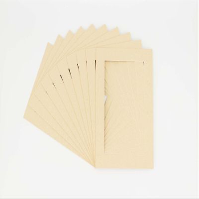 CountryArtHouse Tan Acid Free 16x20 Picture Frame Mats with White Core Bevel Cut for 11x17 Pictures - Fits 16x20 Frame - Pack of 100 Mats