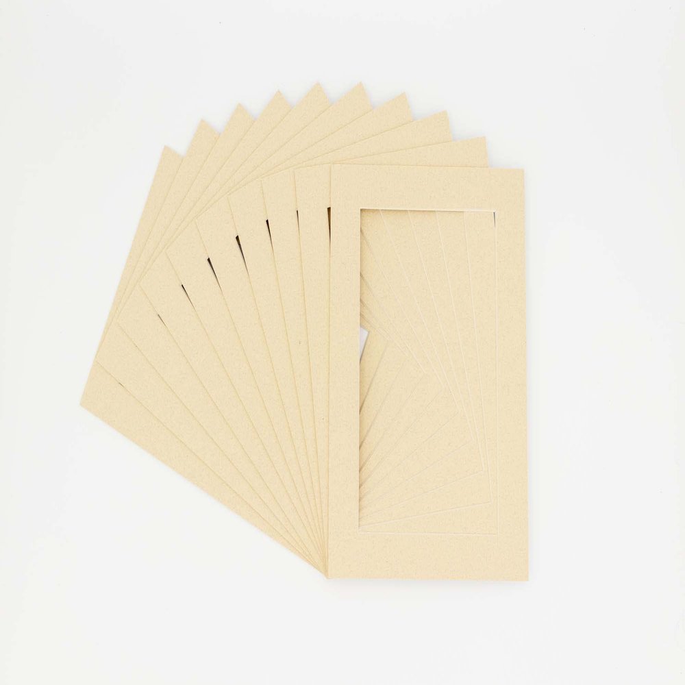 CountryArtHouse Tan Acid Free 16x20 Picture Frame Mats with White Core Bevel Cut for 11x17 Pictures - Fits 16x20 Frame - Pack of 100 Mats