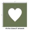 CountryArtHouse Dill Acid Free 7x7 Heart Picture Frame Mat with White Core Bevel Cut for 4x5 Pictures - Fits 7x7 Frame view 2