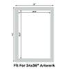 CountryArtHouse Grey Acid Free 28x40 Picture Frame Mats with White Core Bevel Cut for 24x36 Pictures - Fits 28x40 Frame - One Mat view 2