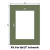 CountryArtHouse Dill Acid Free 12x16 Picture Frame Mats with White Core Bevel Cut for 8x12 Pictures - Fits 12x16 Frame - Pack of 25 Mats - with Bags & Backings view 2
