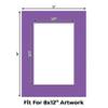 CountryArtHouse Purple Acid Free 12x16 Picture Frame Mats with White Core Bevel Cut for 8x12 Pictures - Fits 12x16 Frame - Pack of 25 Mats - with Bags & Backings view 2