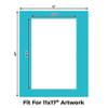 Aquamarine Acid Free 16x20 Picture Frame Mats with White Core Bevel Cut for 11x17 Pictures - Fits 16x20 Frame - Pack of 10 Mats - with Bags & Backings view 2