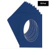 CountryArtHouse Bottle Blue Acid Free 7x7 Circle Picture Frame Mat with White Core Bevel Cut for 5x5 Pictures - Fits 7x7 Frame view 2