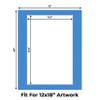 CountryArtHouse Bay Blue Acid Free 16x20 Picture Frame Mats with White Core Bevel Cut for 12x18 Pictures - Fits 16x20 Frame - One Mat view 2